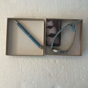 Anna Bella watch quartz blue band Silvertone minute hand round face new battery